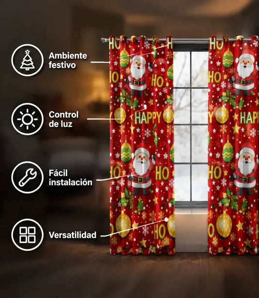 Panel Cortina Navidena, Combo x2