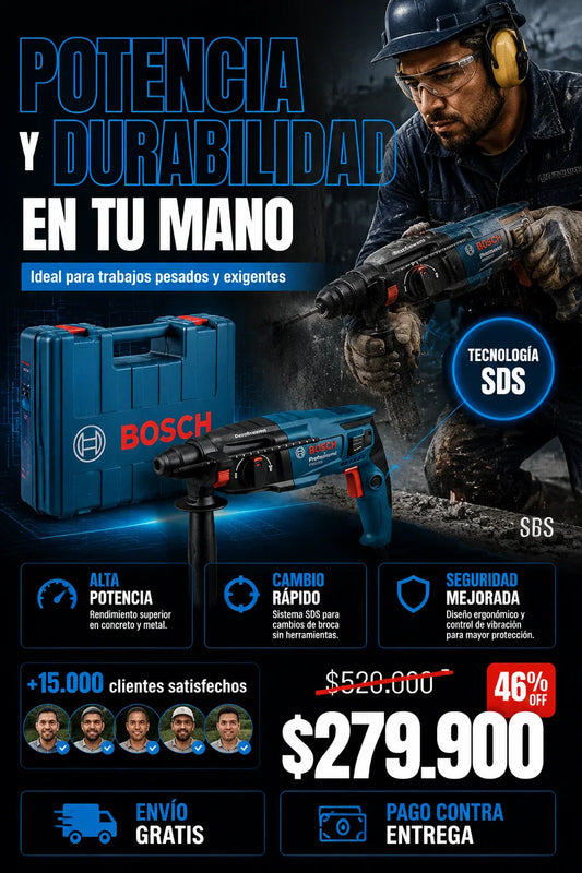 Rotomartillo Perforador Bosch Profesional – Alta Potencia y Trabajo Pesado