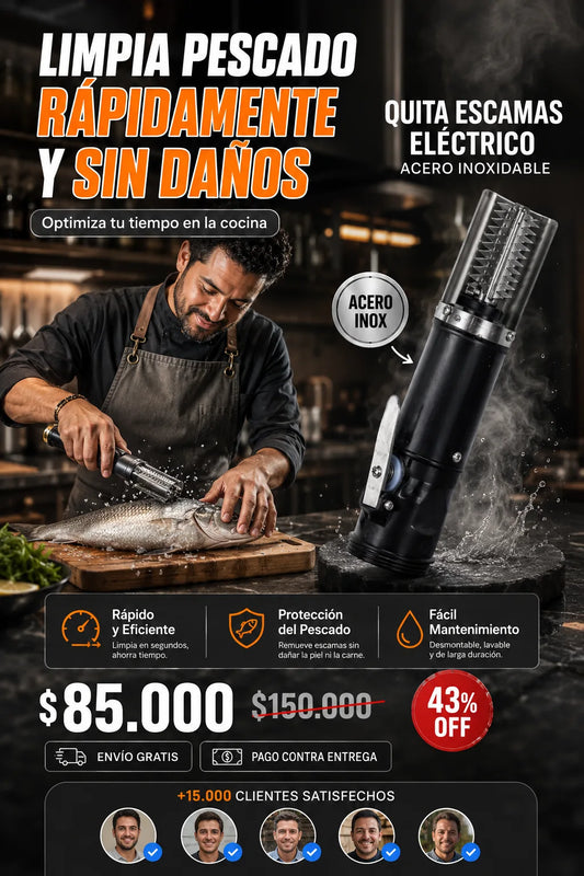 Quita Escamas Electrico Acero Inoxidable